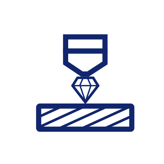 Icons - Blue_Hardness Diamond hardness testing icon